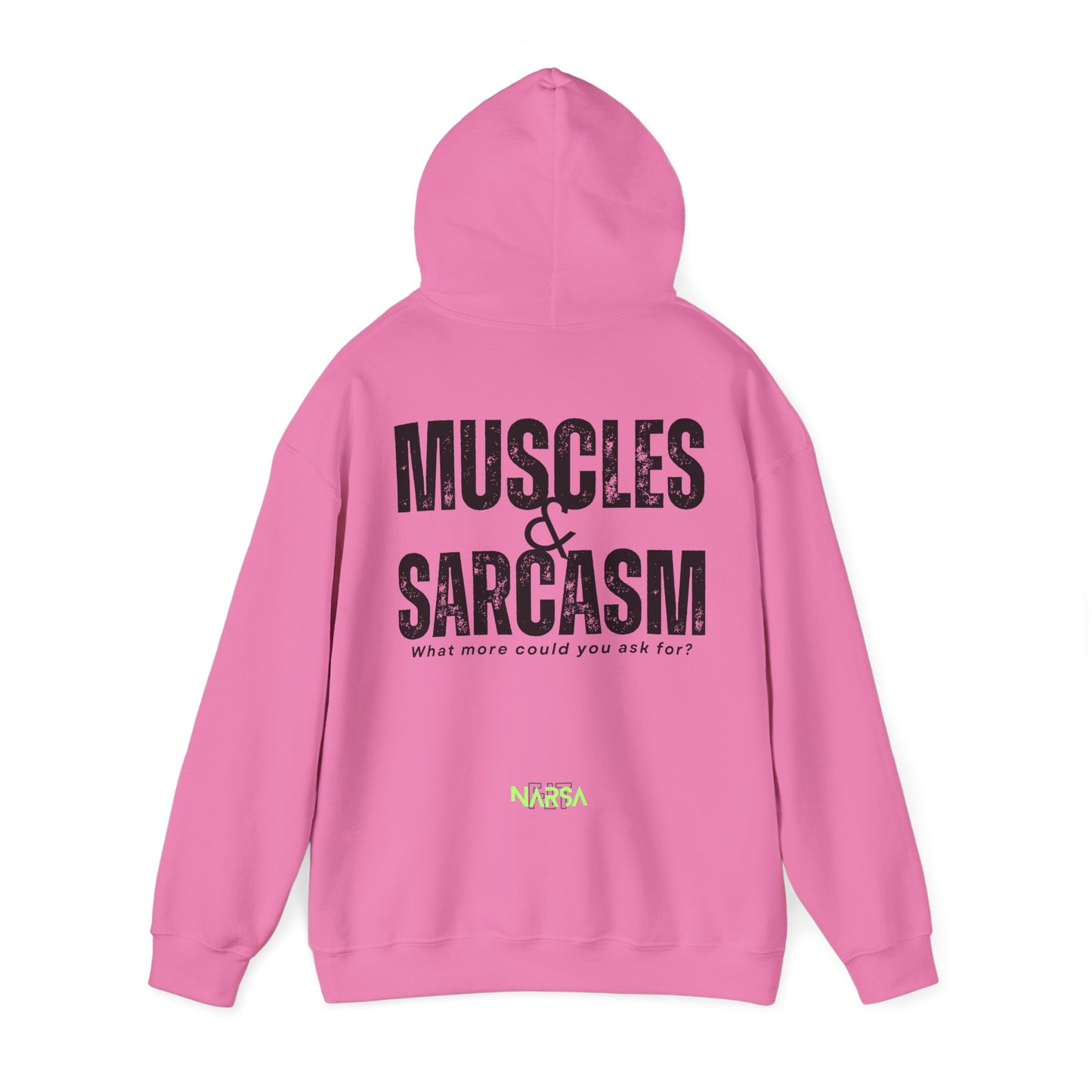Muscles & Sarcasm - Funny Gym Unisex Hooded Sweatshirt