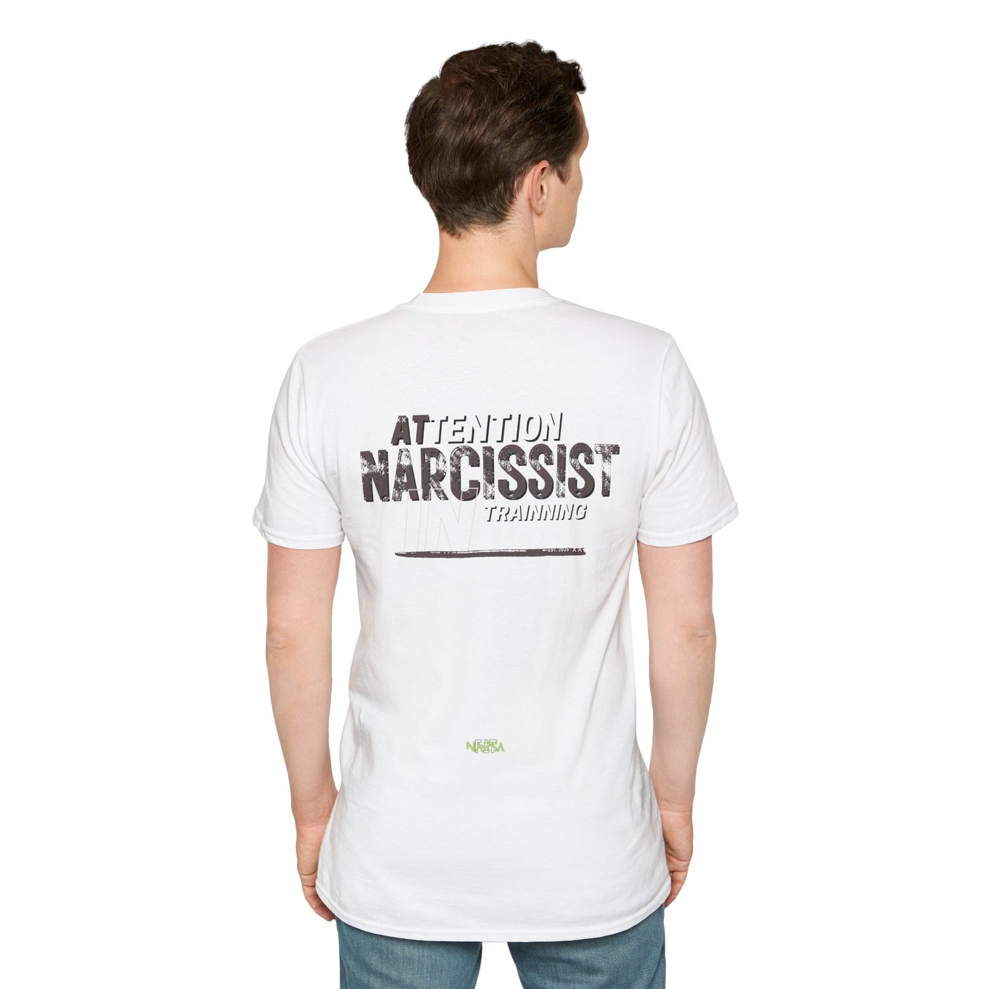 ATTENTION: Narcissist In Training - Funny Gym Unisex Softstyle T-Shirt