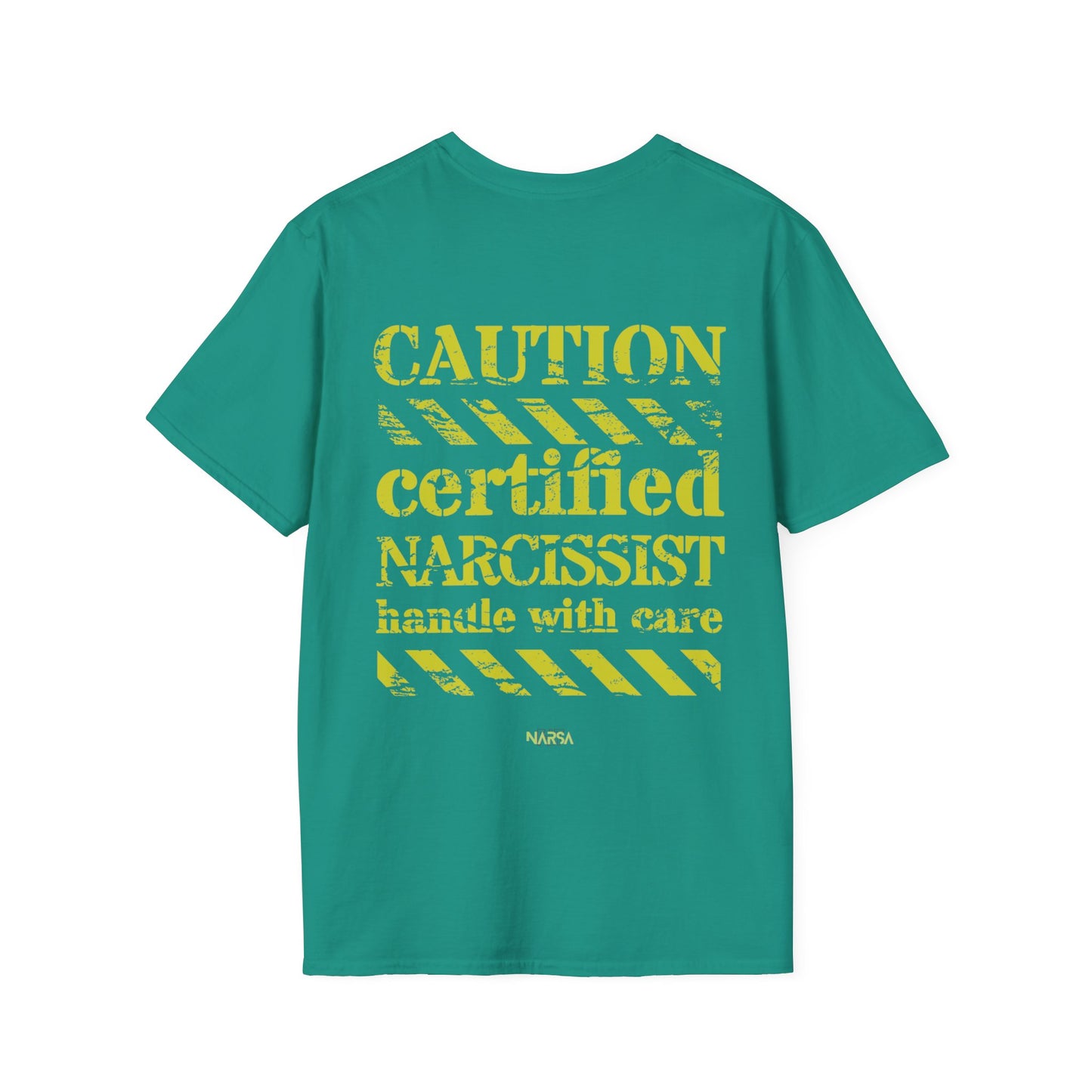 Certified Narcissist. Handle with care - Funny Gym Unisex Softstyle T-Shirt