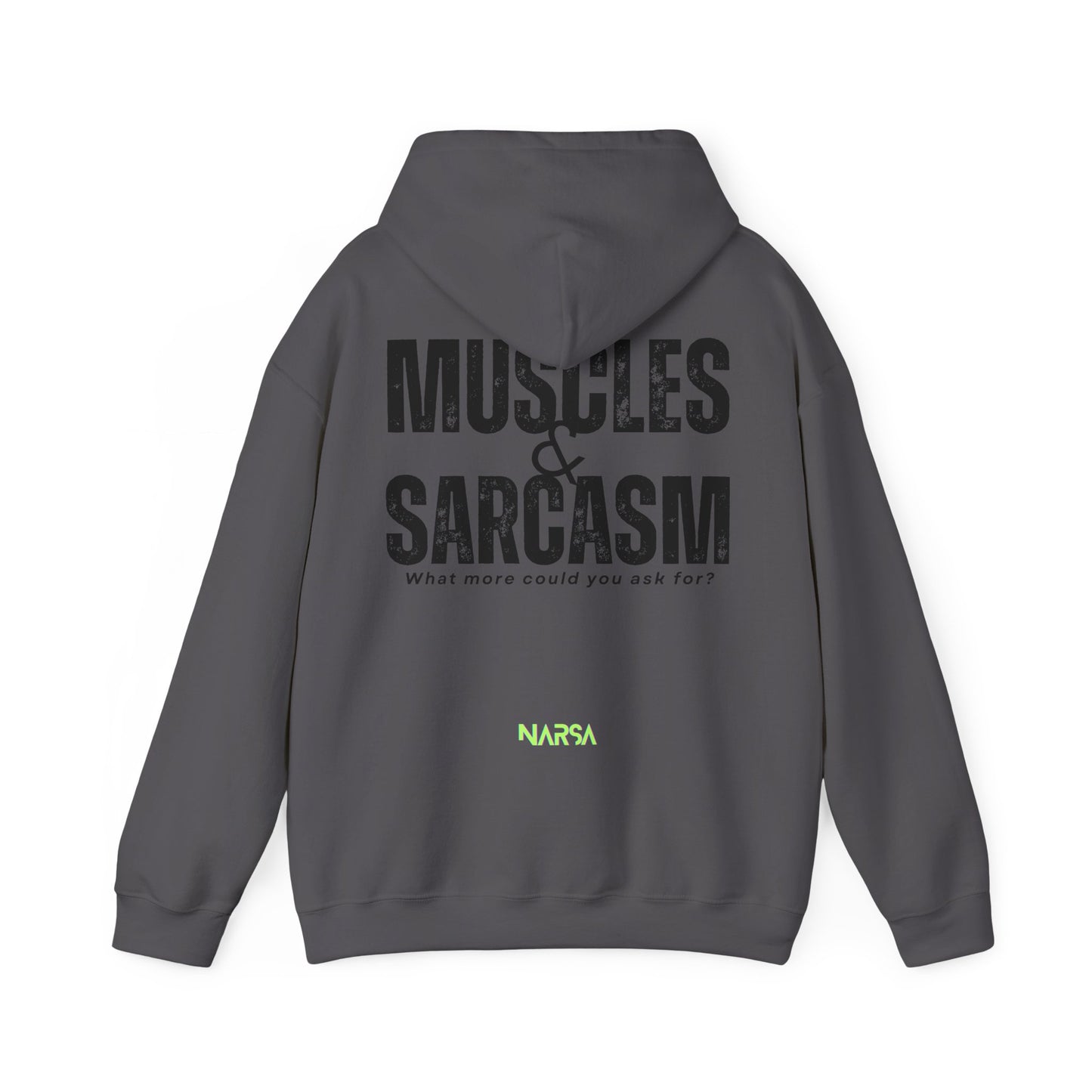 Muscles & Sarcasm - Funny Gym Unisex Hooded Sweatshirt