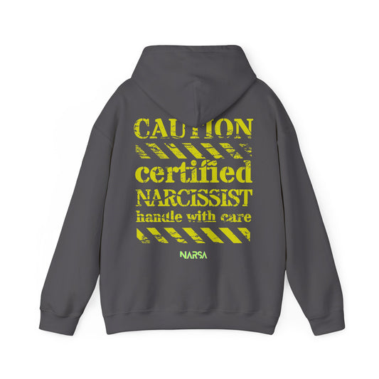 Certified Narcissist. Handle with care - Funny Gym Unisex Hooded Sweatshirt