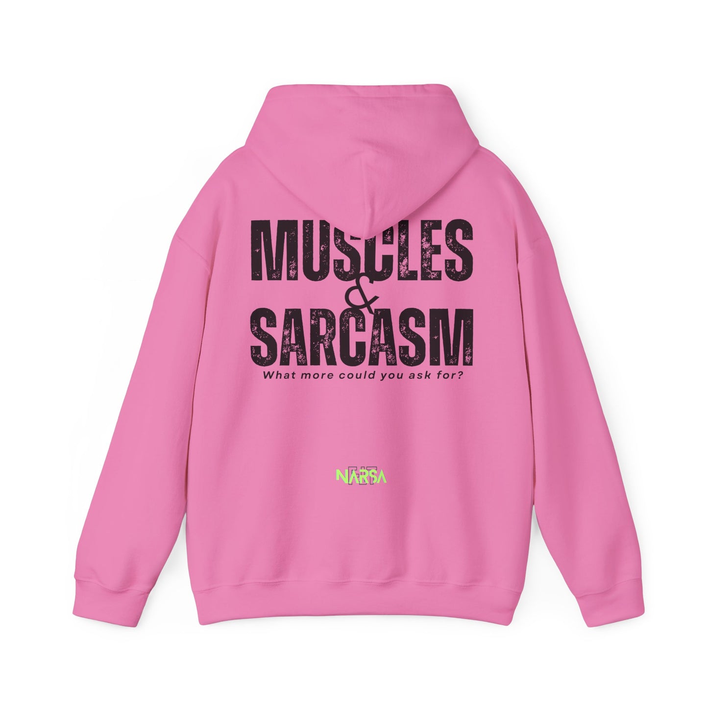 Muscles & Sarcasm - Funny Gym Unisex Hooded Sweatshirt