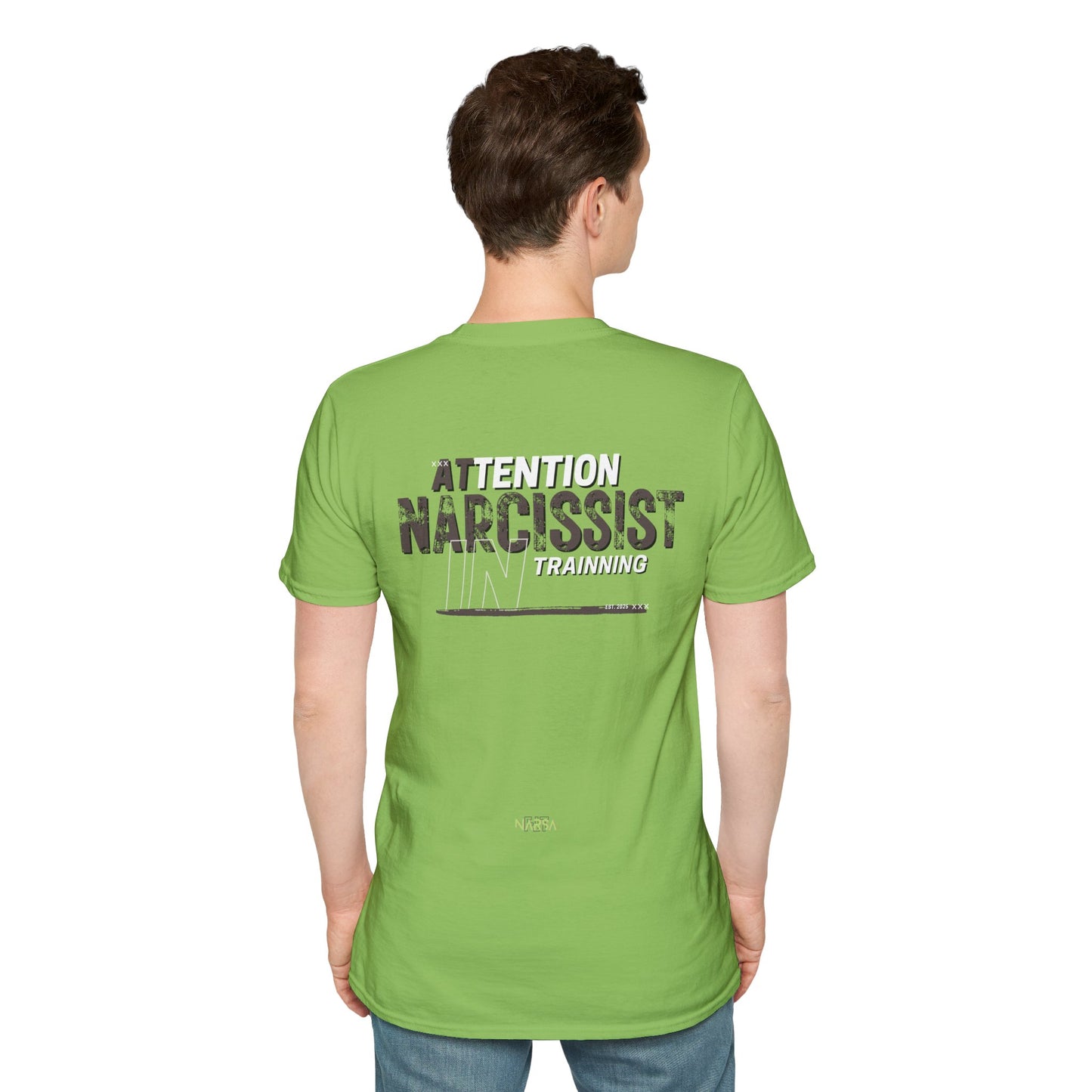 ATTENTION: Narcissist In Training - Funny Gym Unisex Softstyle T-Shirt