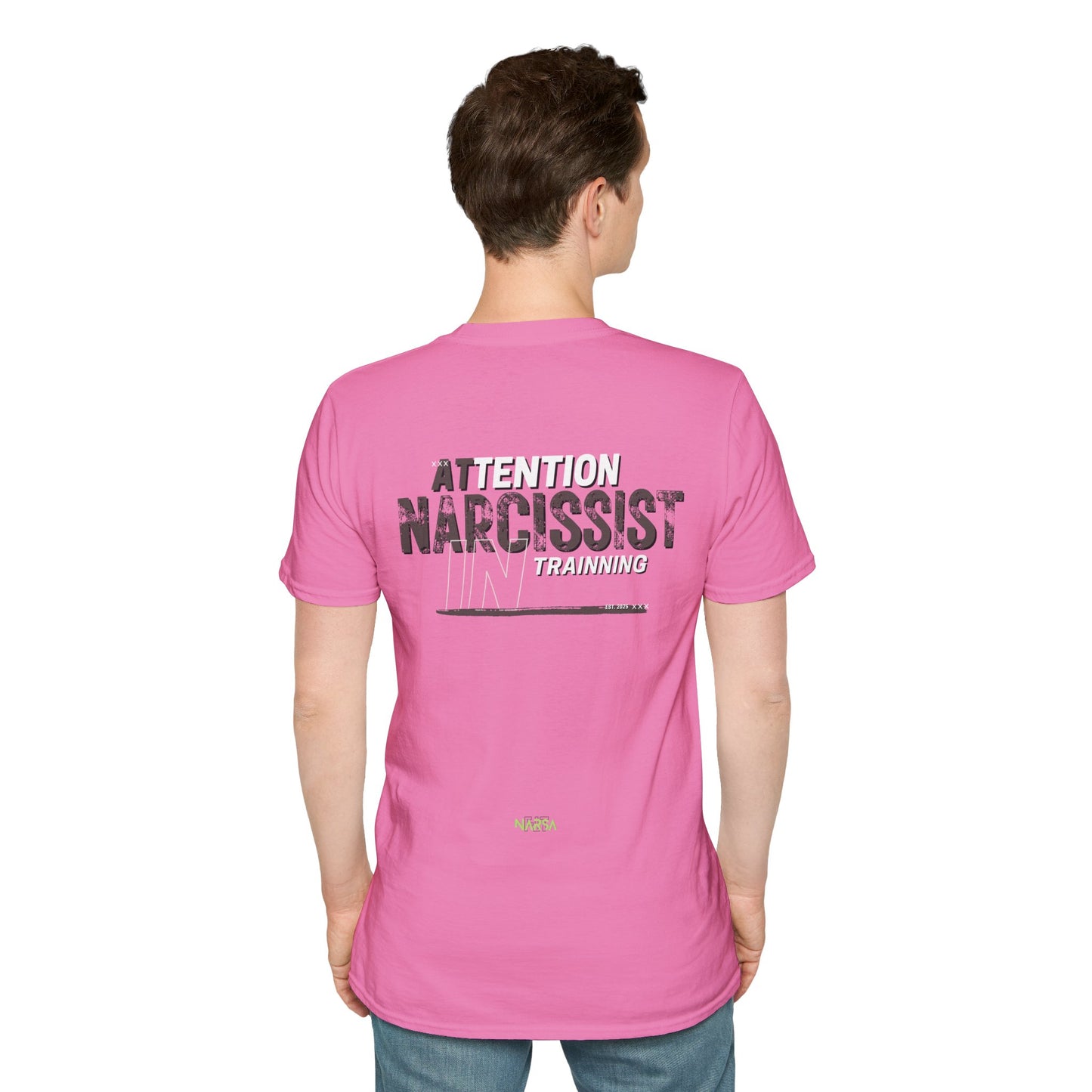 ATTENTION: Narcissist In Training - Funny Gym Unisex Softstyle T-Shirt