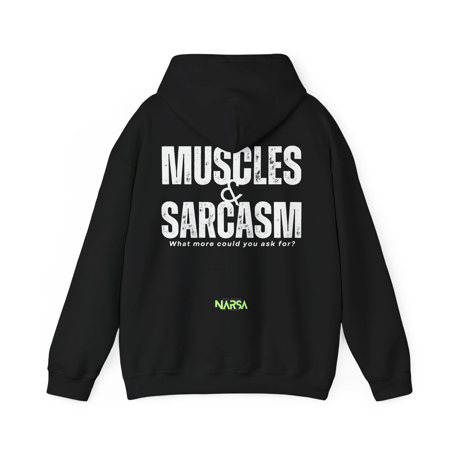 Muscles & Sarcasm - Funny Gym Unisex Hooded Sweatshirt