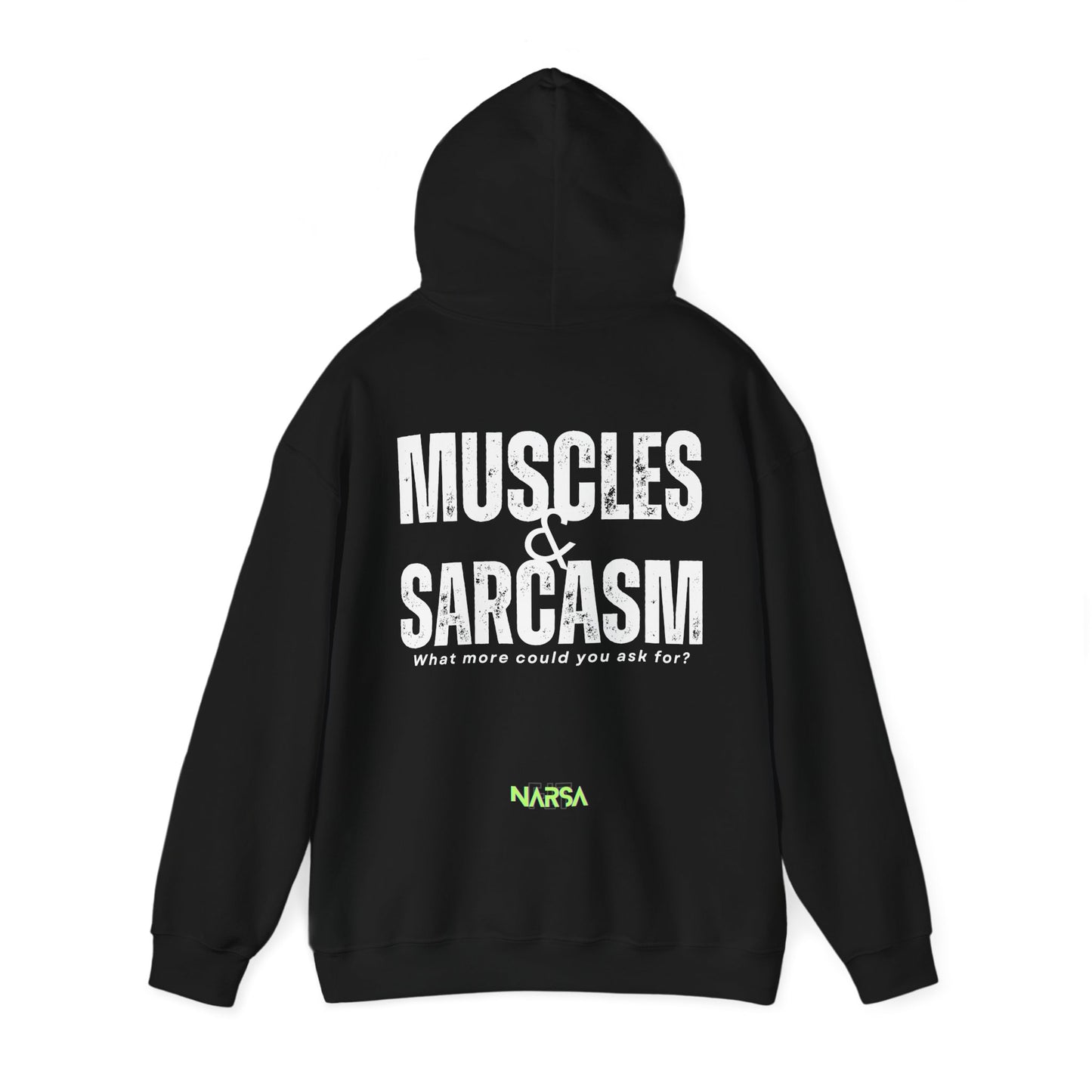 Muscles & Sarcasm - Funny Gym Unisex Hooded Sweatshirt