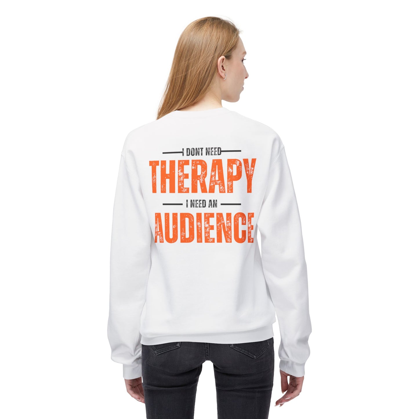 Don't Need Therapy Unisex Fleece Crewneck Sweatshirt - Perfect Gift for Audience Lovers!