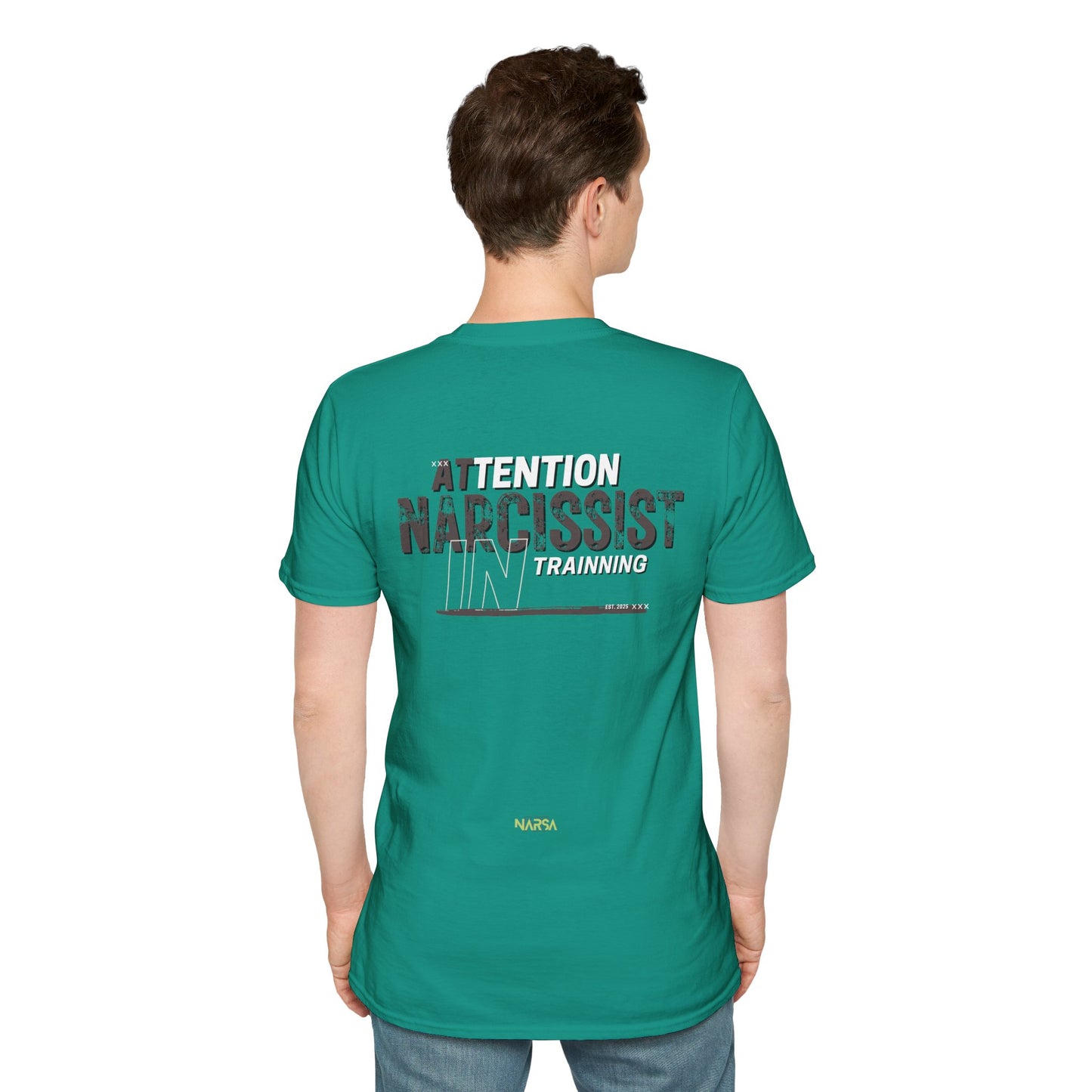 ATTENTION: Narcissist In Training - Funny Gym Unisex Softstyle T-Shirt