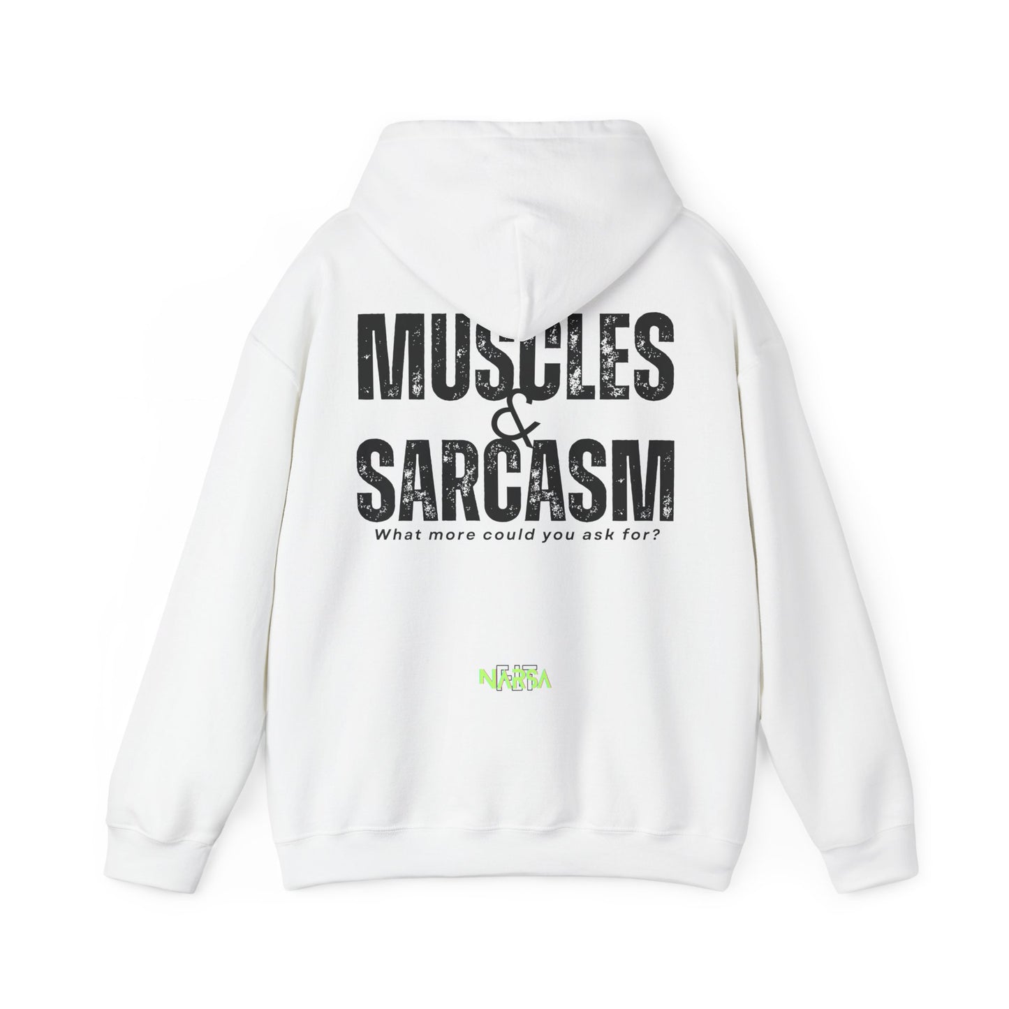 Muscles & Sarcasm - Funny Gym Unisex Hooded Sweatshirt