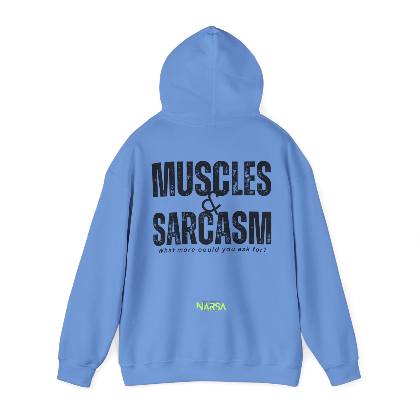 Muscles & Sarcasm - Funny Gym Unisex Hooded Sweatshirt
