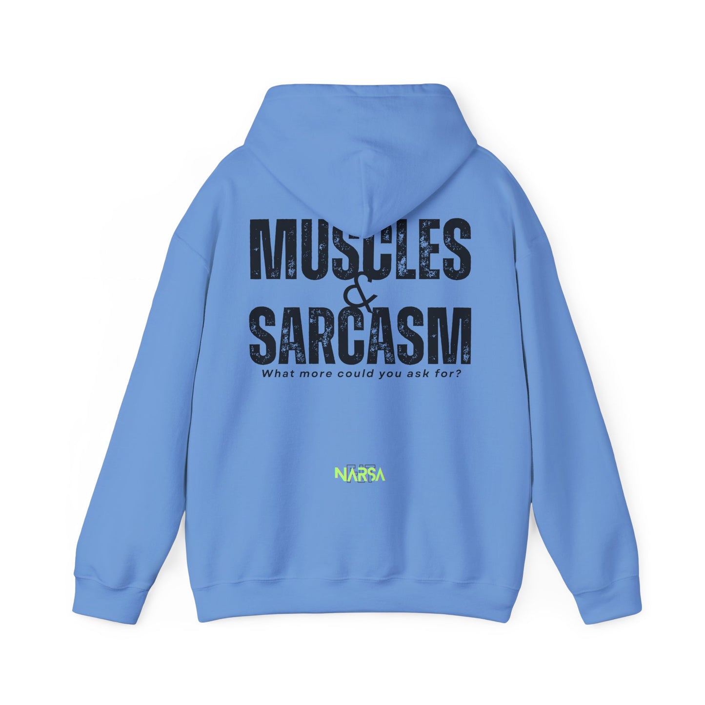Muscles & Sarcasm - Funny Gym Unisex Hooded Sweatshirt