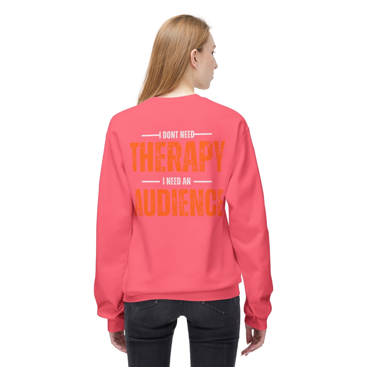 Don't Need Therapy Unisex Fleece Crewneck Sweatshirt - Perfect Gift for Audience Lovers!