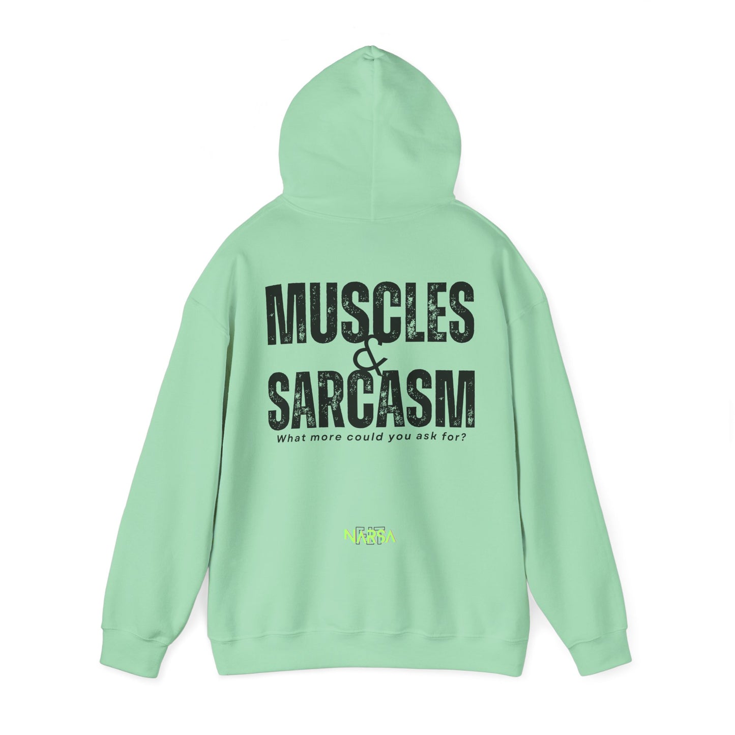 Muscles & Sarcasm - Funny Gym Unisex Hooded Sweatshirt