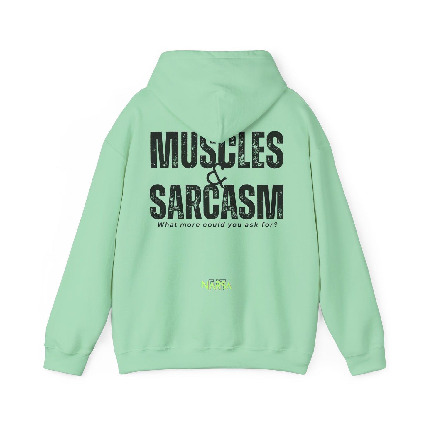 Muscles & Sarcasm - Funny Gym Unisex Hooded Sweatshirt