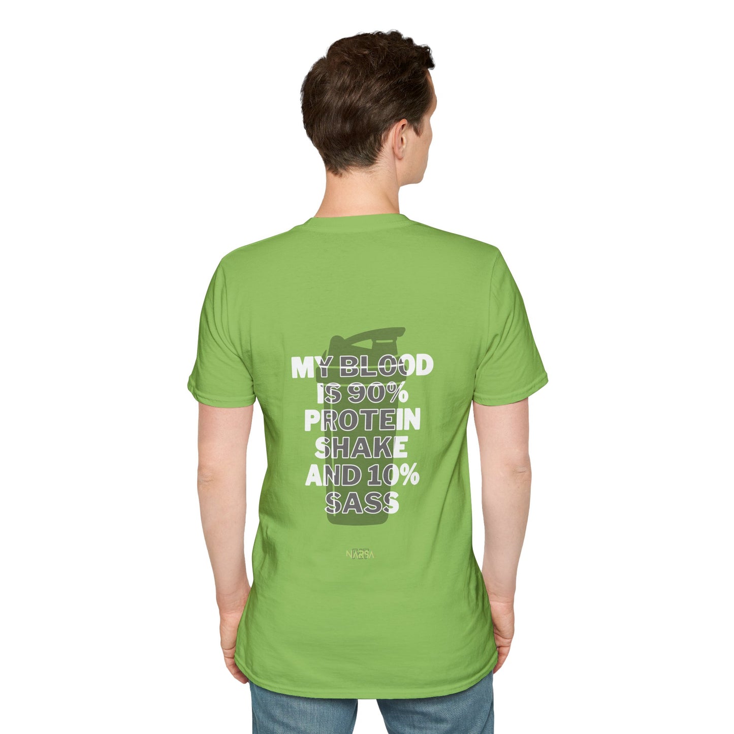 90% Protein Shake 10% Sass - Funny Gym Unisex Softstyle T-Shirt