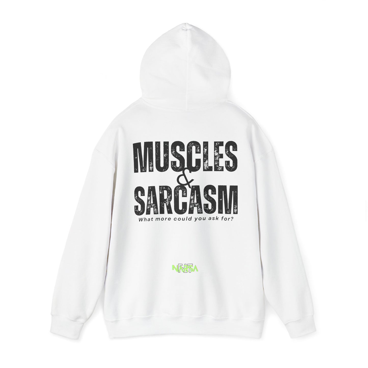 Muscles & Sarcasm - Funny Gym Unisex Hooded Sweatshirt