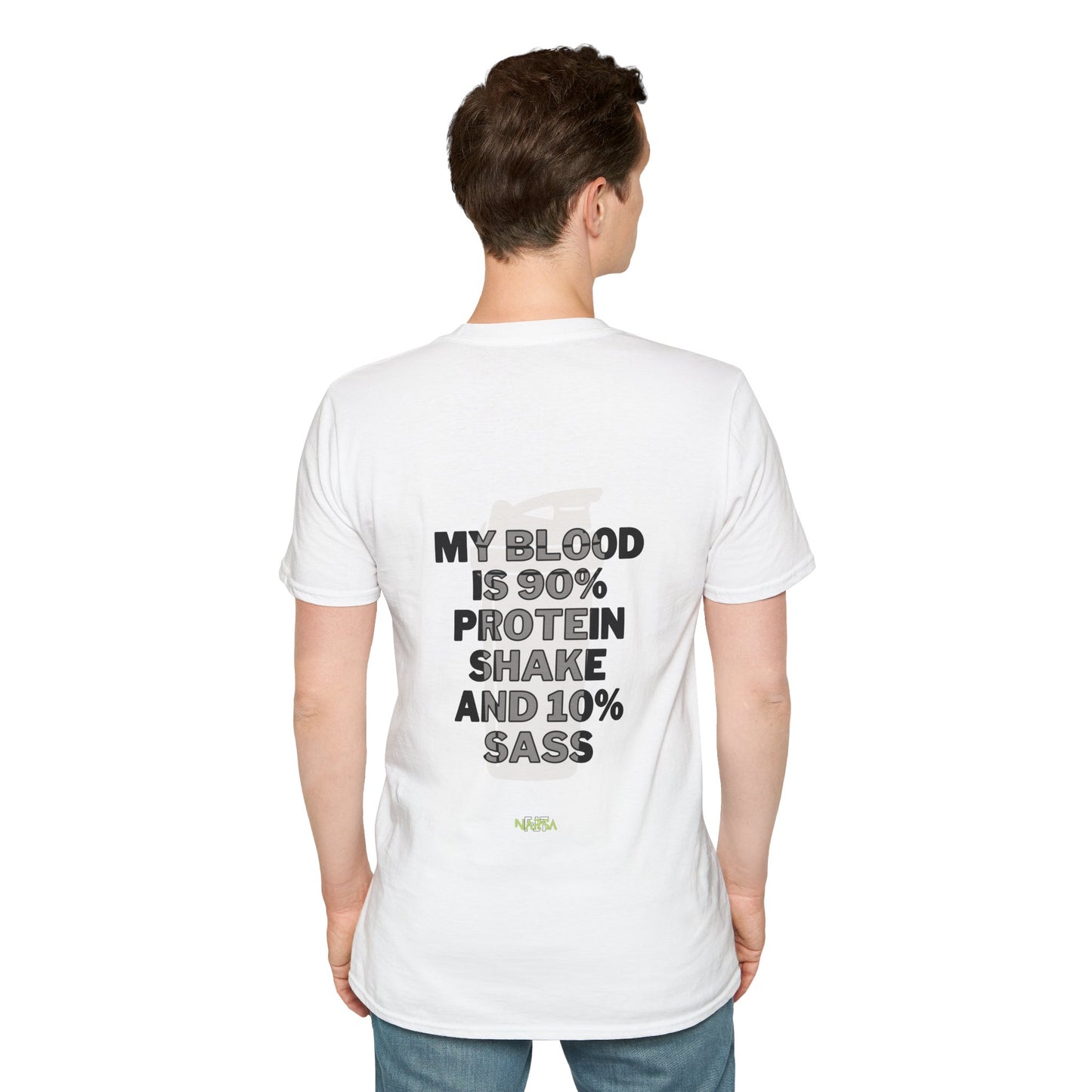 90% Protein Shake 10% Sass - Funny Gym Unisex Softstyle T-Shirt