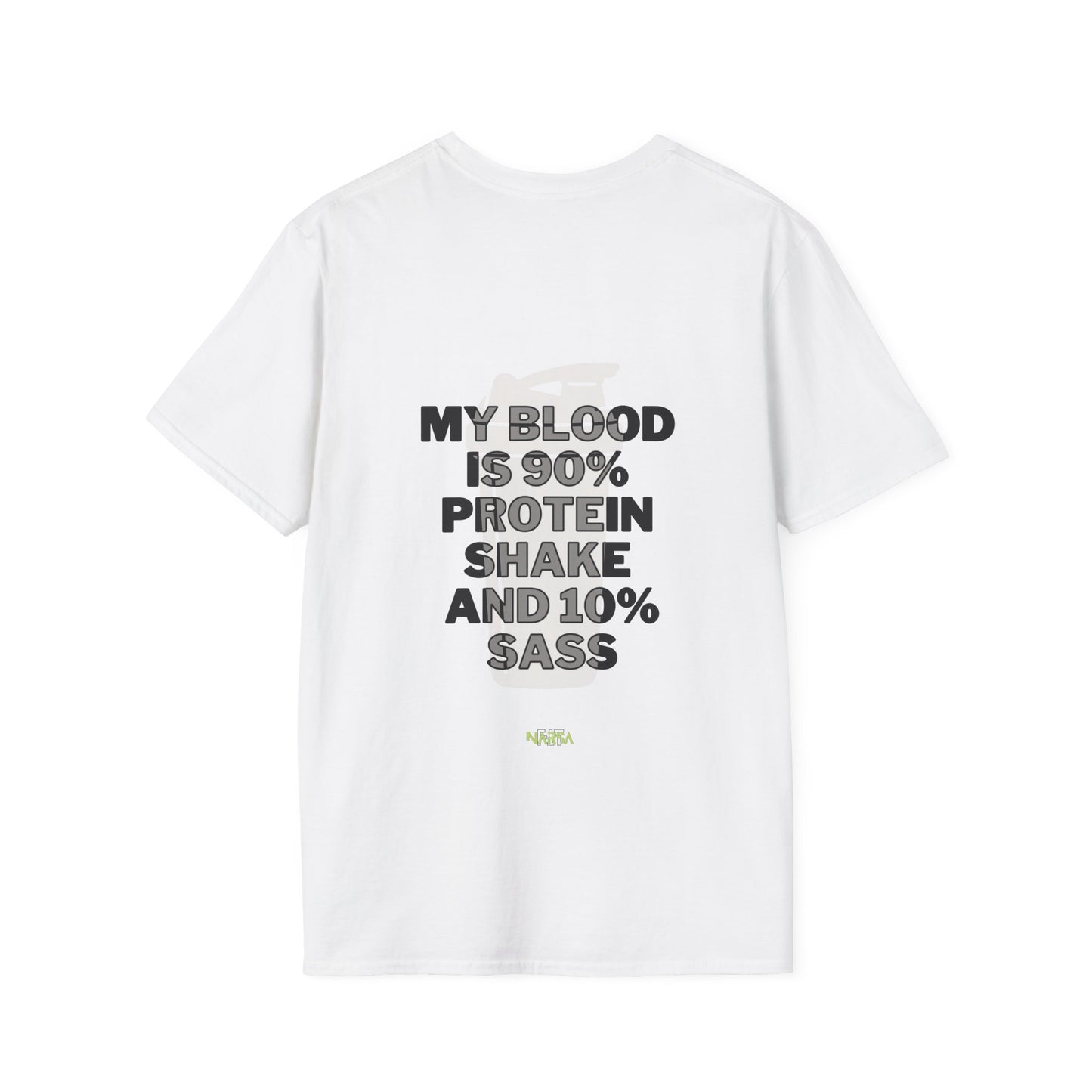 90% Protein Shake 10% Sass - Funny Gym Unisex Softstyle T-Shirt