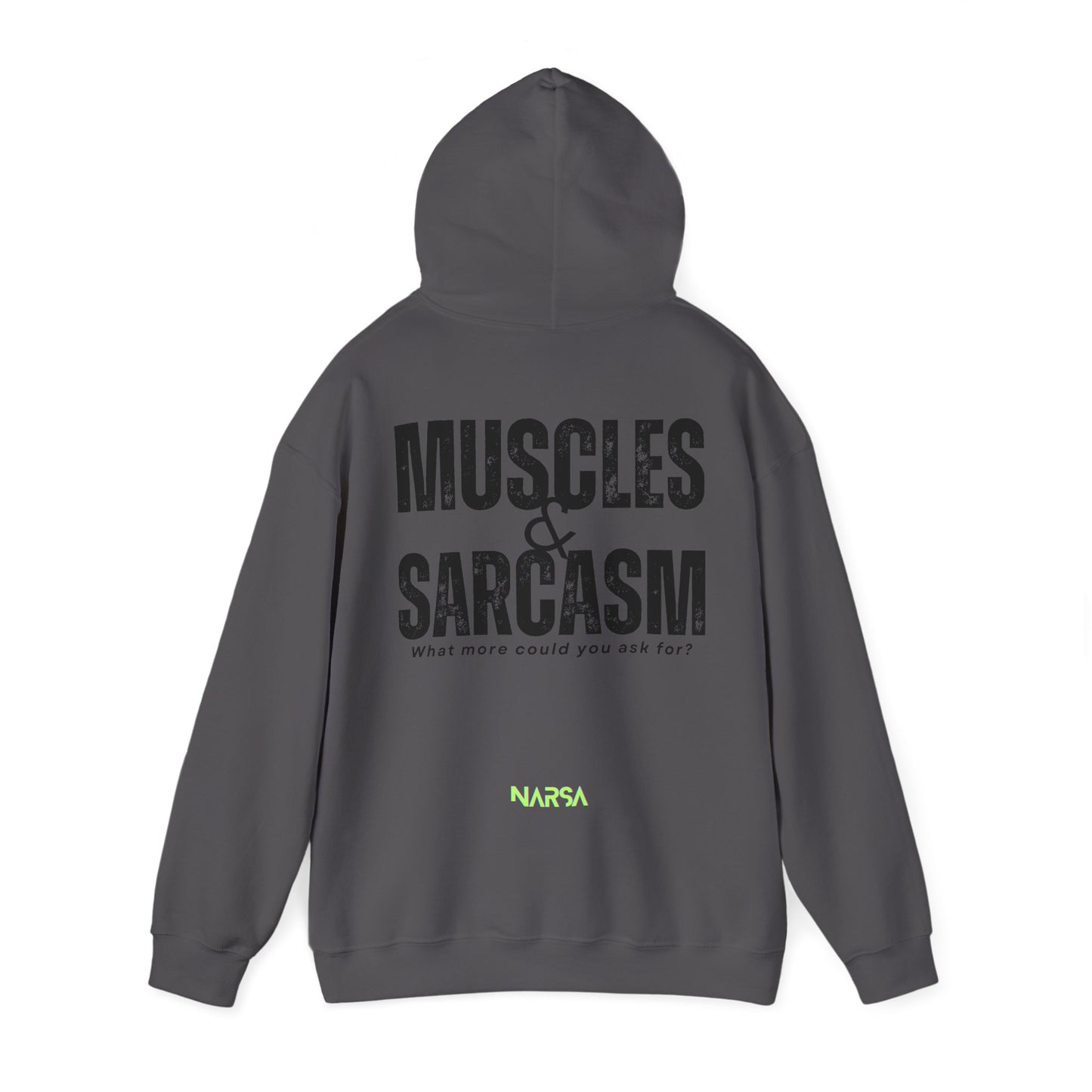 Muscles & Sarcasm - Funny Gym Unisex Hooded Sweatshirt