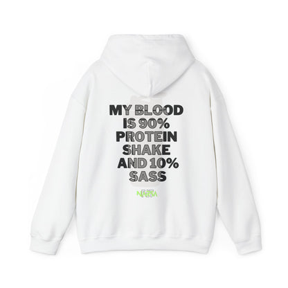 90% Protein Shake And 10% Sass - Funny Gym Unisex Hooded Sweatshirt