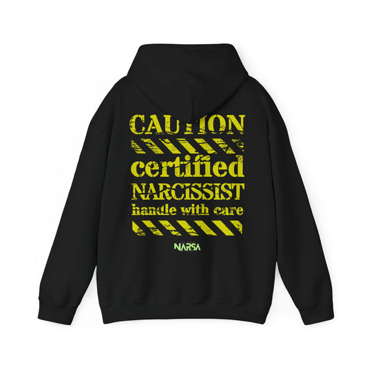 Certified Narcissist. Handle with care - Funny Gym Unisex Hooded Sweatshirt