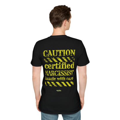 Certified Narcissist. Handle with care - Funny Gym Unisex Softstyle T-Shirt