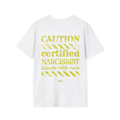 Certified Narcissist. Handle with care - Funny Gym Unisex Softstyle T-Shirt