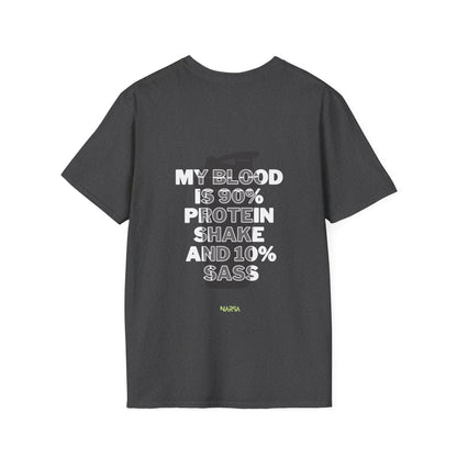 90% Protein Shake 10% Sass - Funny Gym Unisex Softstyle T-Shirt