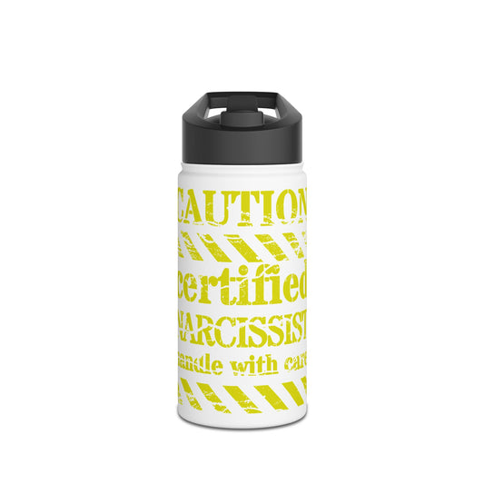 Stainless Steel "Certified Narcissist Handle with Care" Water Bottle