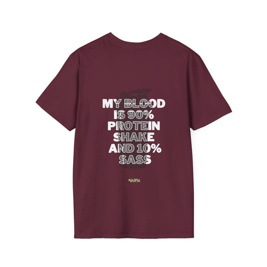 90% Protein Shake 10% Sass - Funny Gym Unisex Softstyle T-Shirt