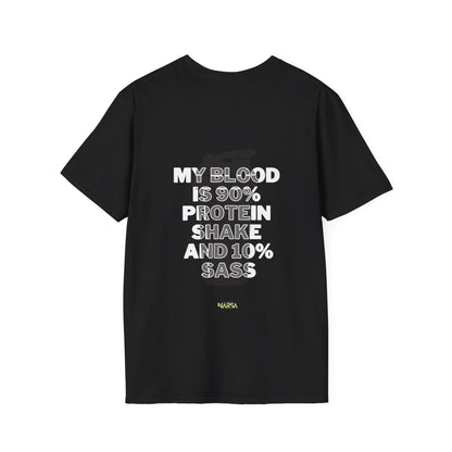 90% Protein Shake 10% Sass - Funny Gym Unisex Softstyle T-Shirt
