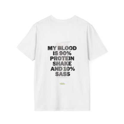 90% Protein Shake 10% Sass - Funny Gym Unisex Softstyle T-Shirt