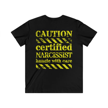 Narcissist Handle with Care V-Neck - Men’s T-Shirt